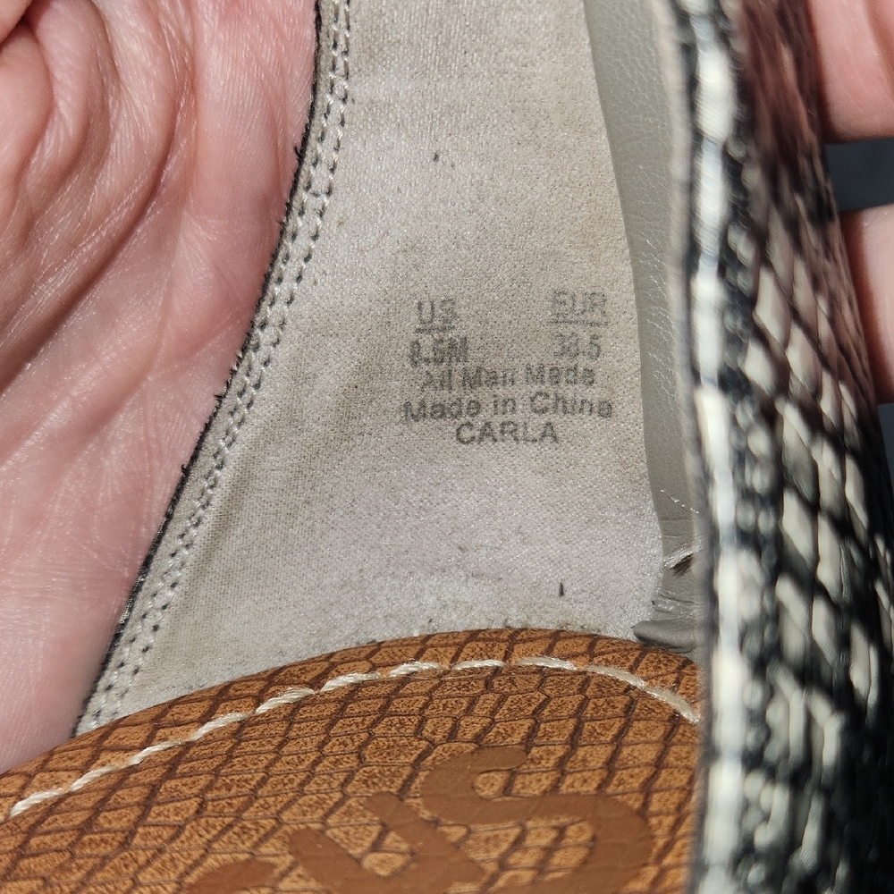 Studded Python Print Sandals - image 4